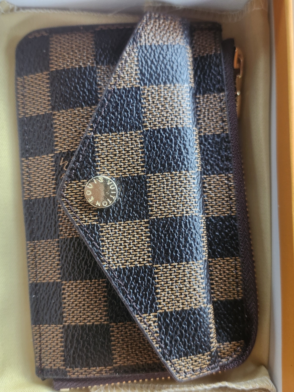 Classic Brown Checkered Women's Wallet - Brown Fashion
